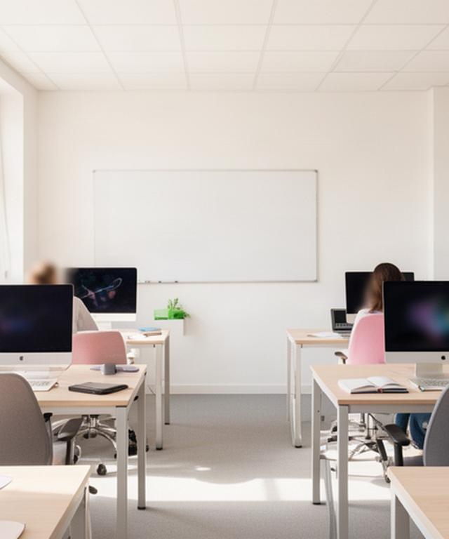 Heller Schulungsraum in Witten mit Laptops, Whiteboard und Arbeitsplätzen für angehende Entwicklerinnen und Entwickler