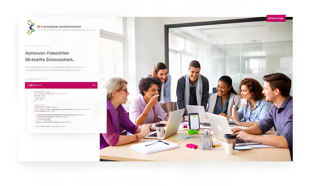 Lernende und Coaches arbeiten gemeinsam an einem Softwareprojekt in einem hellen Projektraum in Witten